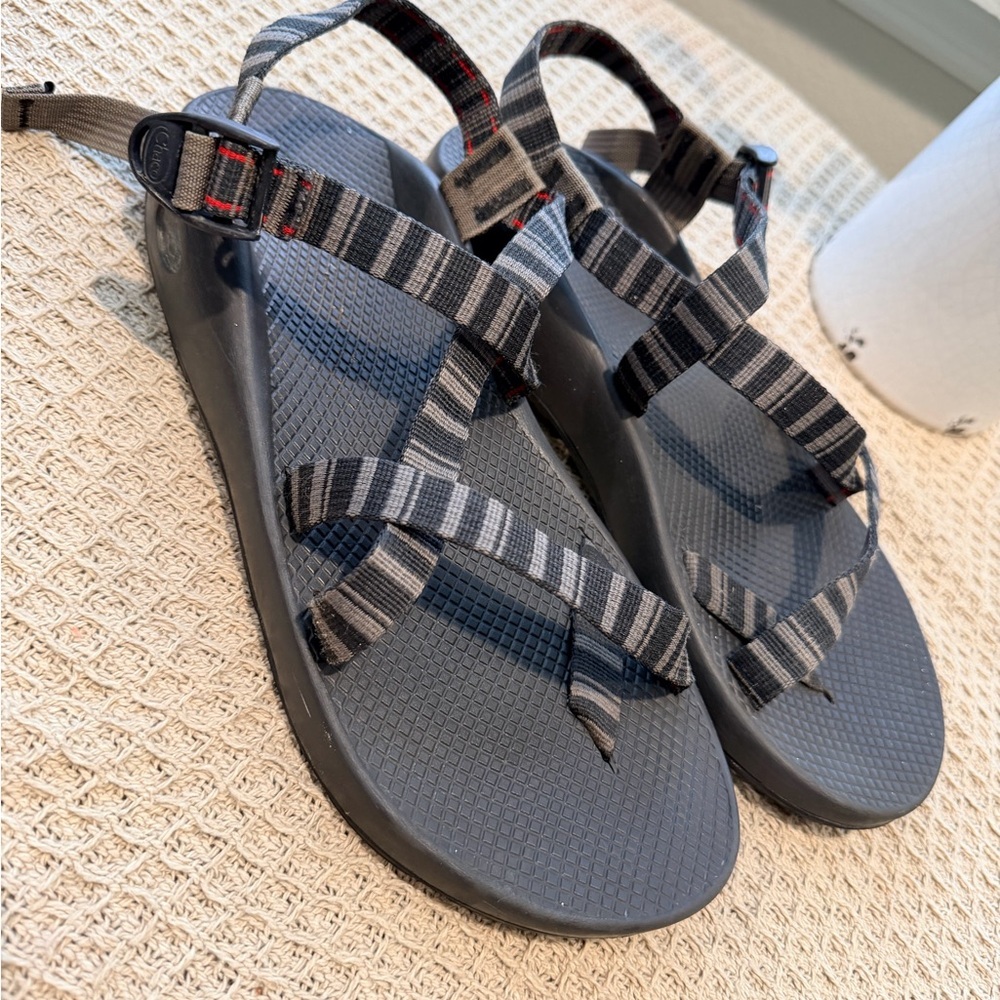 Chaco Men's Grey Black Striped Sport Sandals